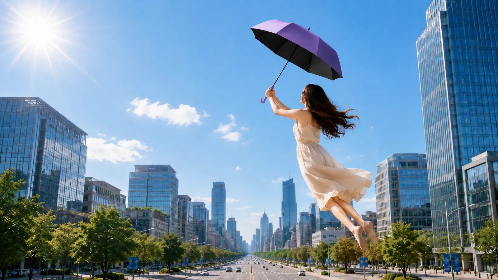 Folding umbrella — wings