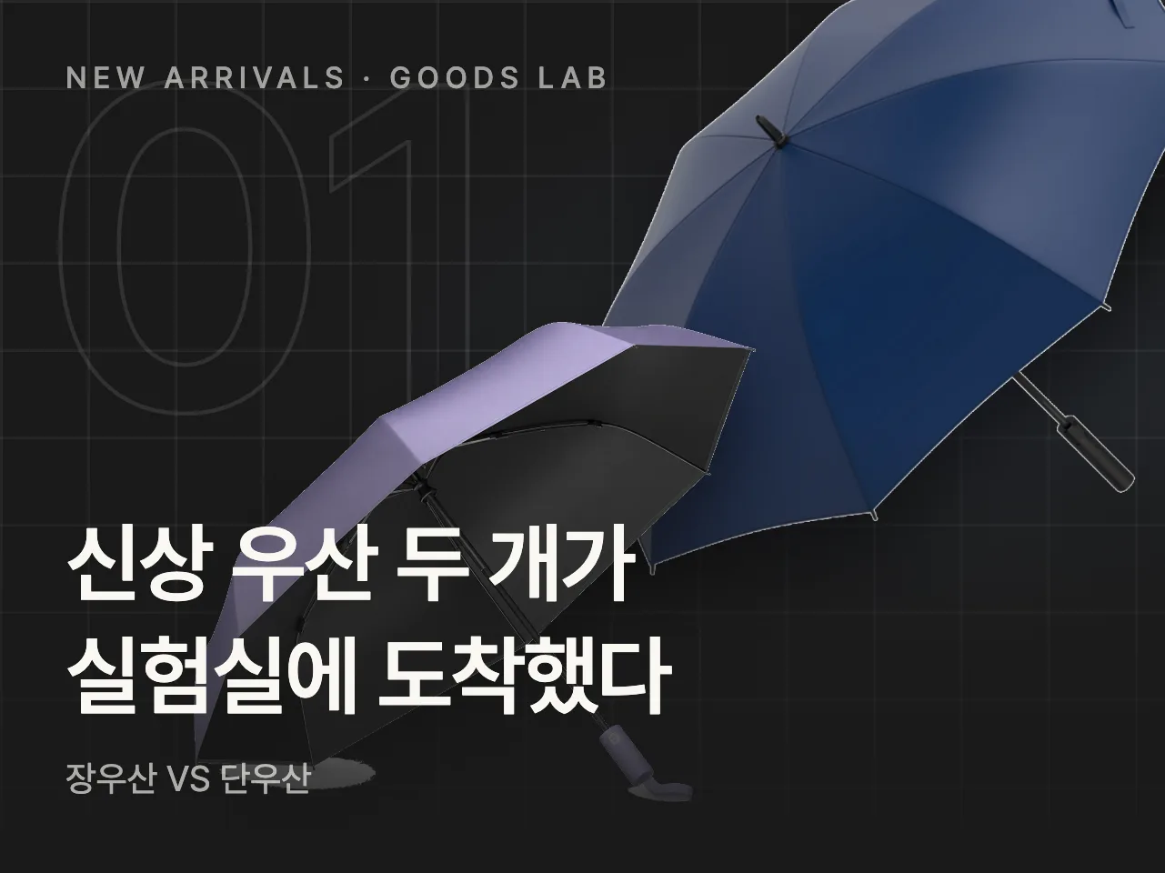 신상 우산 두 개가 실험실에 도착했다. 행사 굿즈로 쓸 만한지 직접 펼쳐봤습니다
