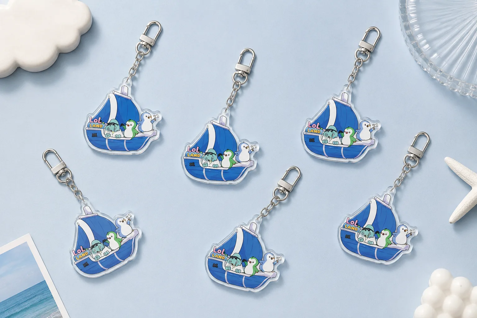 Pudgy Penguins acrylic keyring