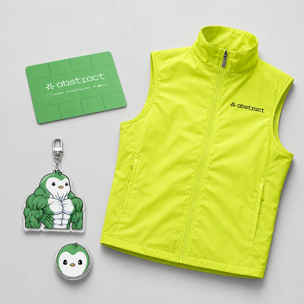 Abstract global conference merch: 6 items, 690 units for a KBW side event cover 5