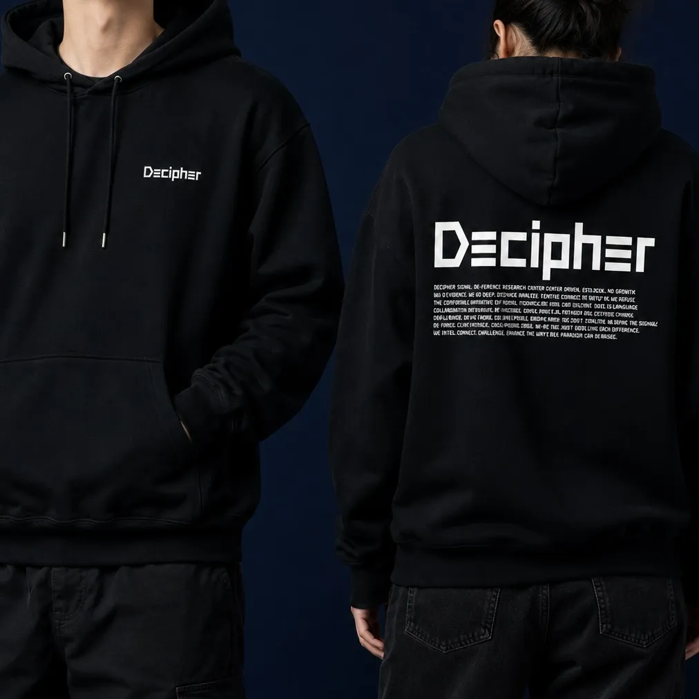 Decipher 이벤트 굿즈 3종,
자수 로고 후디 포함 380개 제작 커버 1