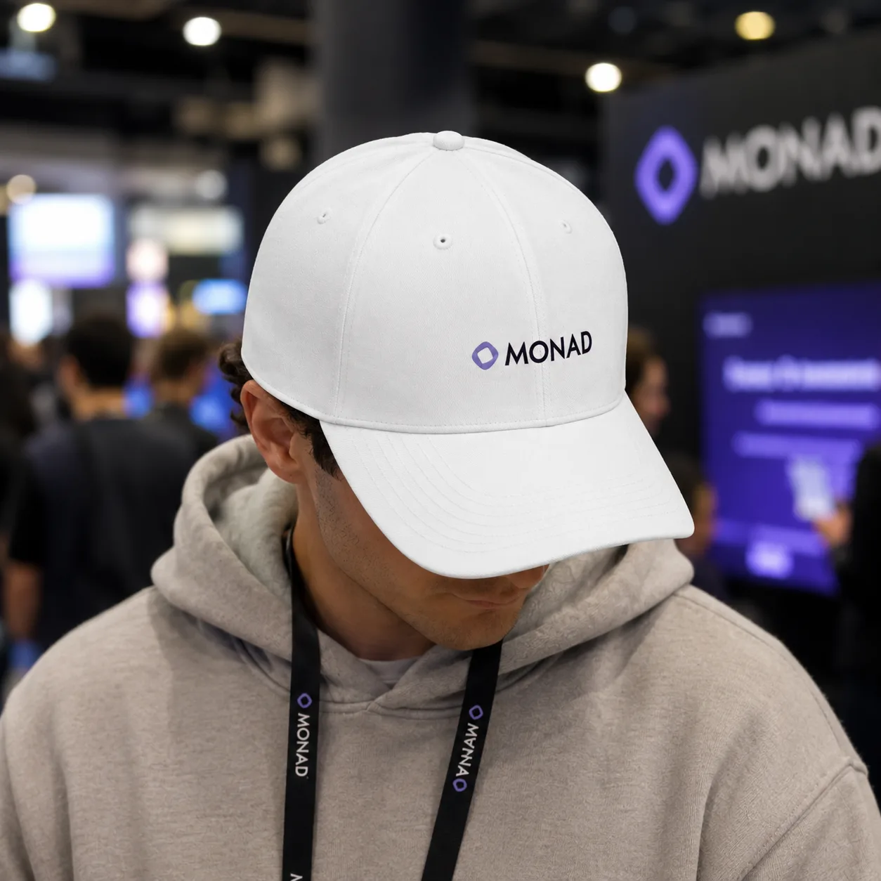 Monad Merch, 2 Items 500 Units,
White Cap & Die-Cut Sticker in 2 Weeks cover 1